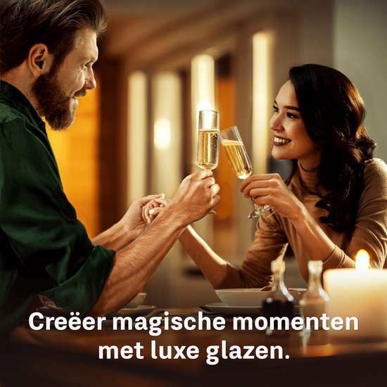 BarDeluxe Champagneglazen 4-Stuks - 200 ml - Kristal