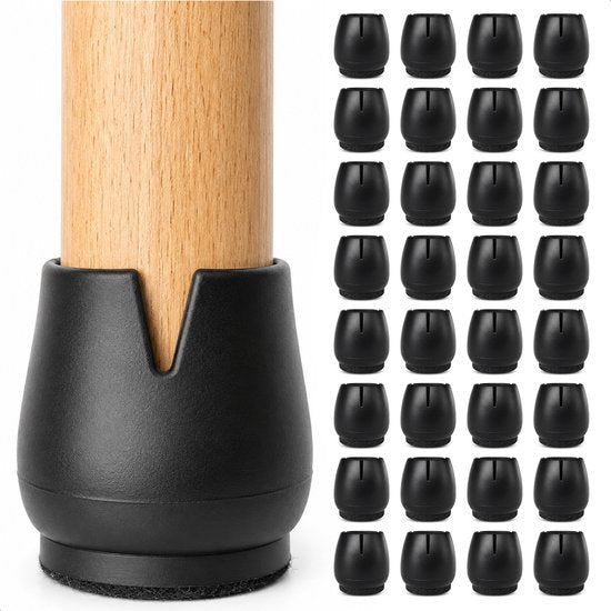Stoelpoot beschermers - 32 stuks - Sokken - Stoelpootdoppen - Viltjes - Stoeldoppen - Stoelviltjes - Stoel - Rond - Stoelpoten beschermers - Dopjes - Sokjes - Vilt