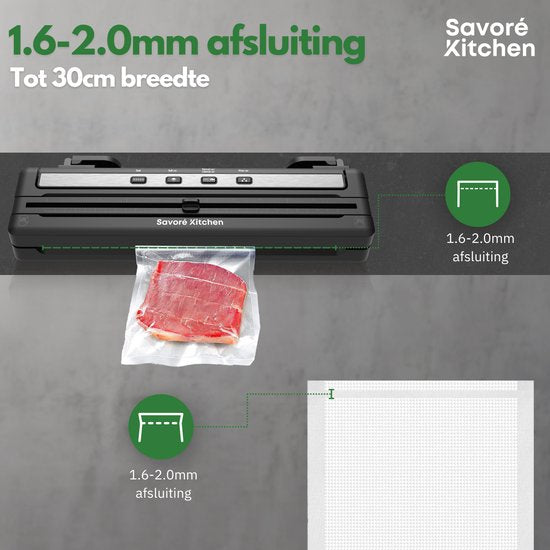 Savoré Kitchen ProSeal Vacumeermachine met Snijder en Rolhouder