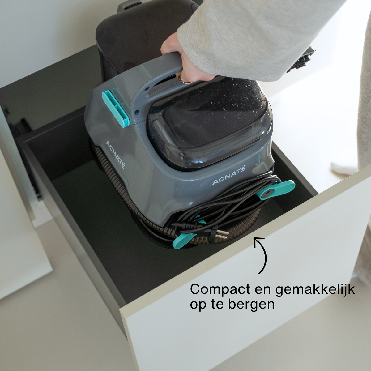 Achaté 3-in-1 Vlekkenreiniger – 650 W – 1200 ml – Grijs.