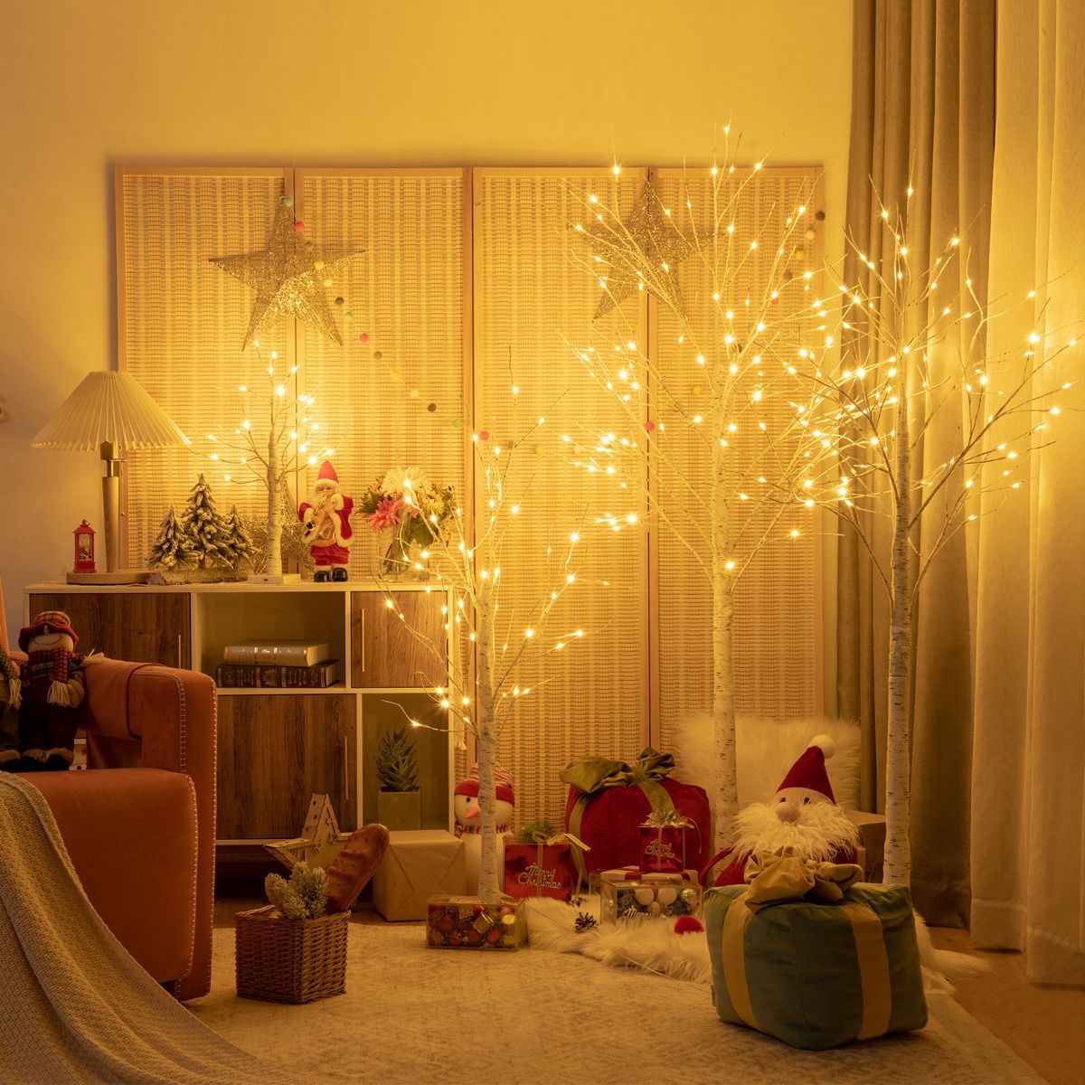 Coast Verlichte Kunstmatige Berkenboom - 72 Warm Witte LED-Lampjes - 150 cm Hoog - Wit