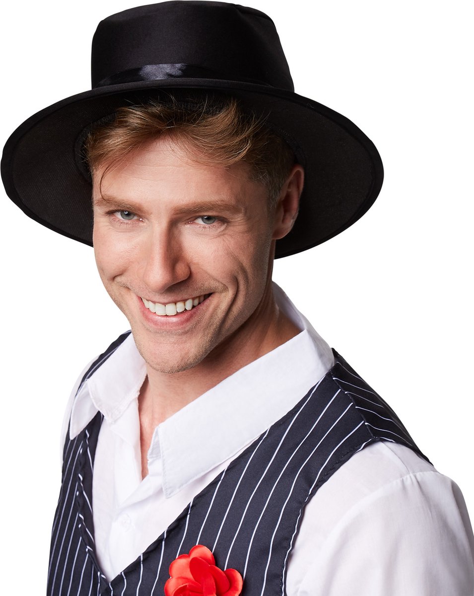 Dressforfun - Mannenkostuum Charleston - Klassiek Charleston-kostuum met jas, hemd, broek & hoed voor Carnaval, Themafeesten & 20's Roaring Twenties - Maat XXL