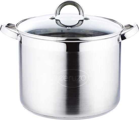Ceruzo - RVS - Grote Soeppan - 20 Liter- Diameter 32 cm- H 25cm - Inductie - Stamppotpan