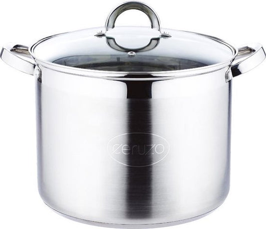 Ceruzo - RVS - Grote Soeppan - 20 Liter- Diameter 32 cm- H 25cm - Inductie - Stamppotpan