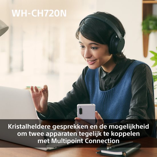 Sony WH-CH720N – Draadloze over-ear koptelefoon met Noise Cancelling - Roze