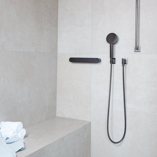 VITILITY ID Wandbeugel - Charcoal black - Toiletbeugel - Zwart 35 cm