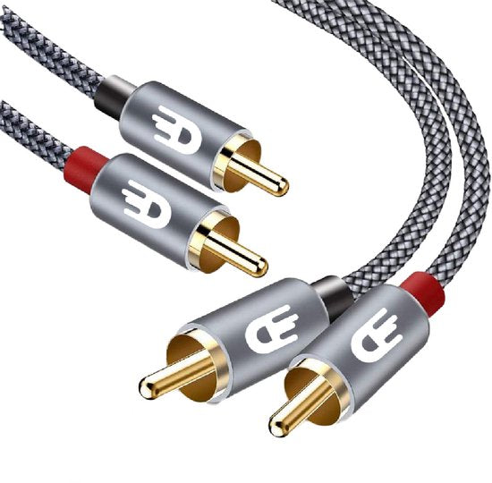Drivv. Premium Tulp Stereo Audio Kabel - 2RCA naar 2RCA - Tulp Kabel - 1 meter