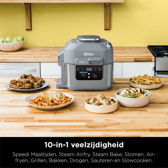 Ninja Speedi Rapid Cooker en Airfryer - Multicooker - 10 Kookfuncties - 5,7 Liter - ON400EU