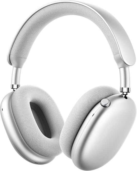 Picun F8 Pro Draadloze Over-Ear Koptelefoon - Hybride Noise Cancelling - 140 Uur Batterij - Bluetooth - Zilver