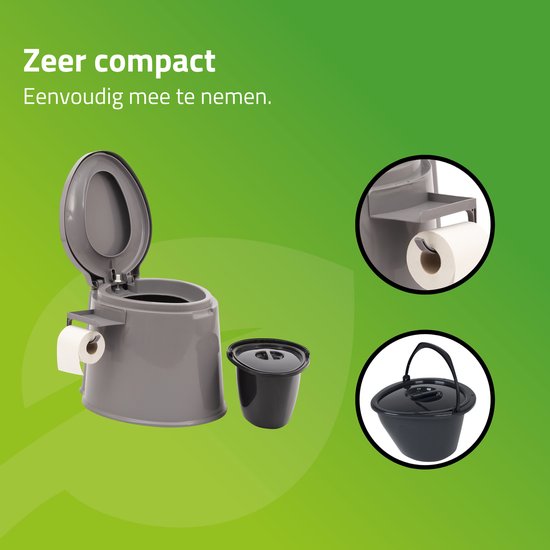 Bo-Camp - Draagbaar toilet - 7 Liter