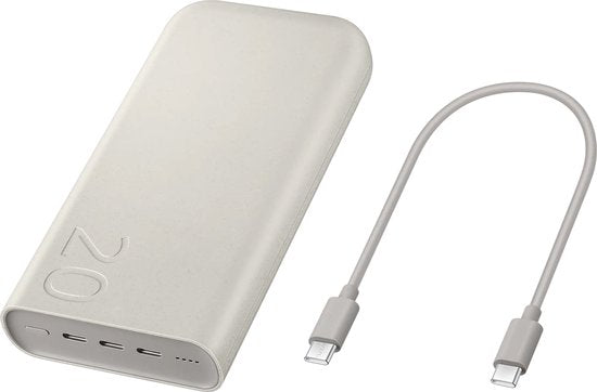 Samsung Powerbank Snelladen 45W - 3x USB-C - 20000mAh - Beige