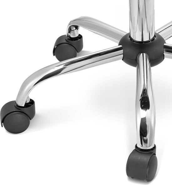 Casaria Draaikruk met Rugleuning - 360°/Hoogte Verstelbaar - Wit
