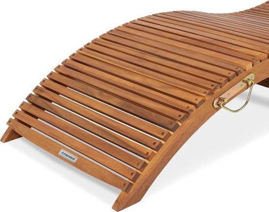 Casaria Ligstoel 2 Stuks - FSC®-Gecertificeerd Acaciahout – Bruin