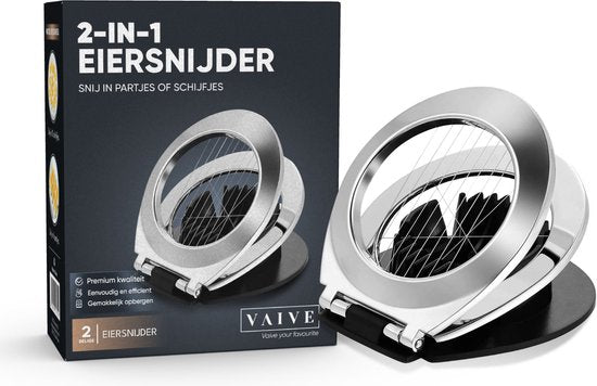 VAIVE Eiersnijder Vaatwasserbestendig - RVS - Champignonsnijder - Keukengerei