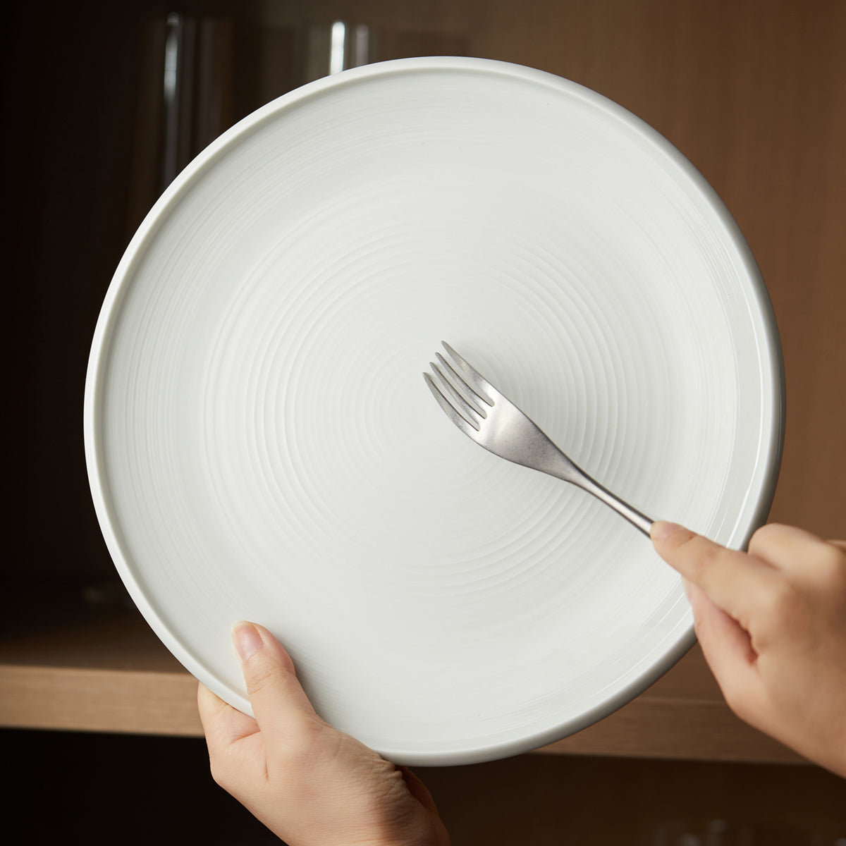 Jiwoo ZEN Dinerborden Set van 6 - 25 cm (10 inch) - Wit