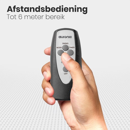 Auronic Statiefventilator - Staande Ventilator met Afstandsbediening - Timer - 50W - 53dB - Zwart