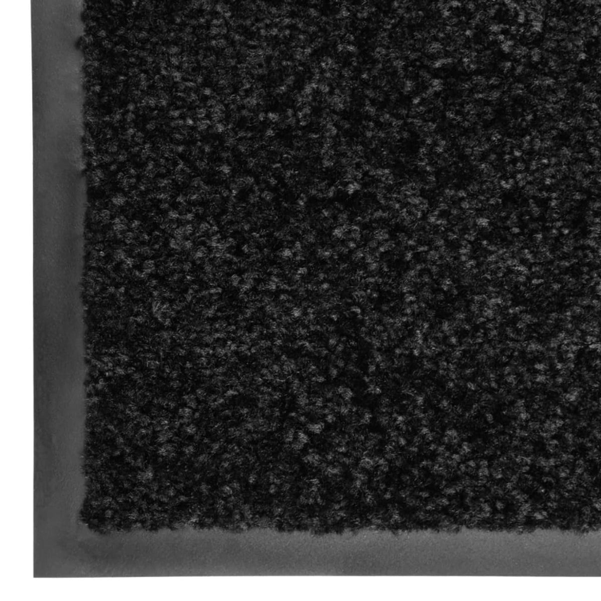 vidaXL Wasbare Deurmat 90 x 120 cm - Zwart - Antislip - Absorberend - Voor Binnen en Buiten