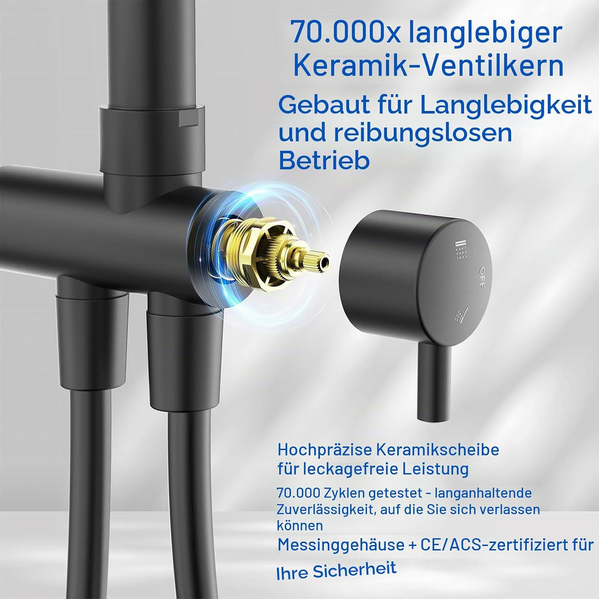 Homelody Regendouche Set zonder Kraan - Handdouche met 4 Standen - Hoofddouche 9 inch - Hoogte 101,4 cm - Roestvrij Staal - Mat Zwart