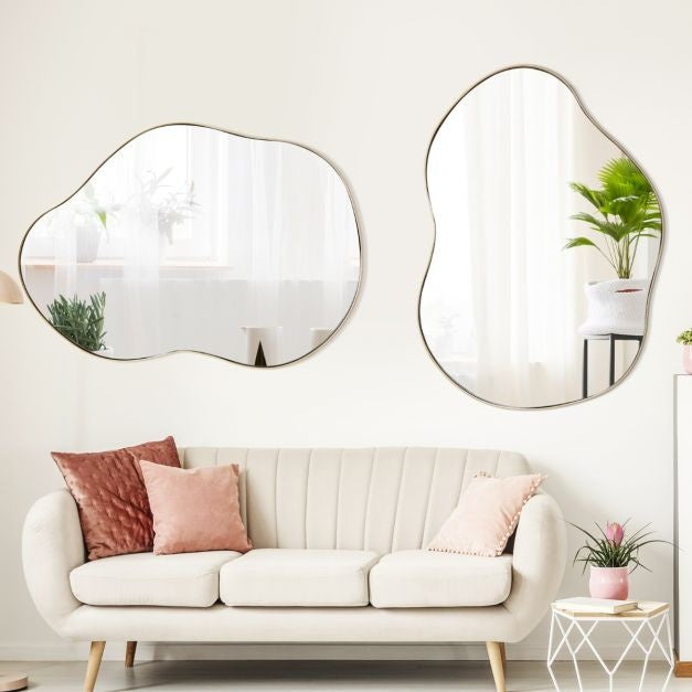 Coast Asymmetrische wandspiegel - 78 x 56 cm - Goud