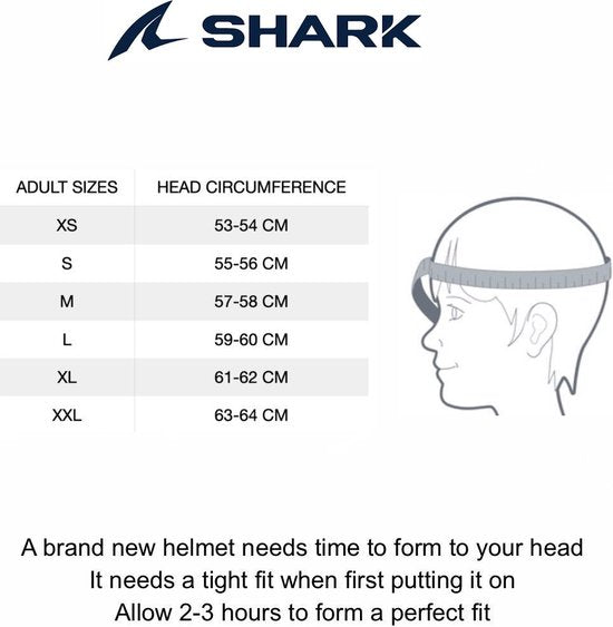 SHARK Oxo Rydger Zwart Wit Yellow KWY Systeemhelm - Maat L - Helm