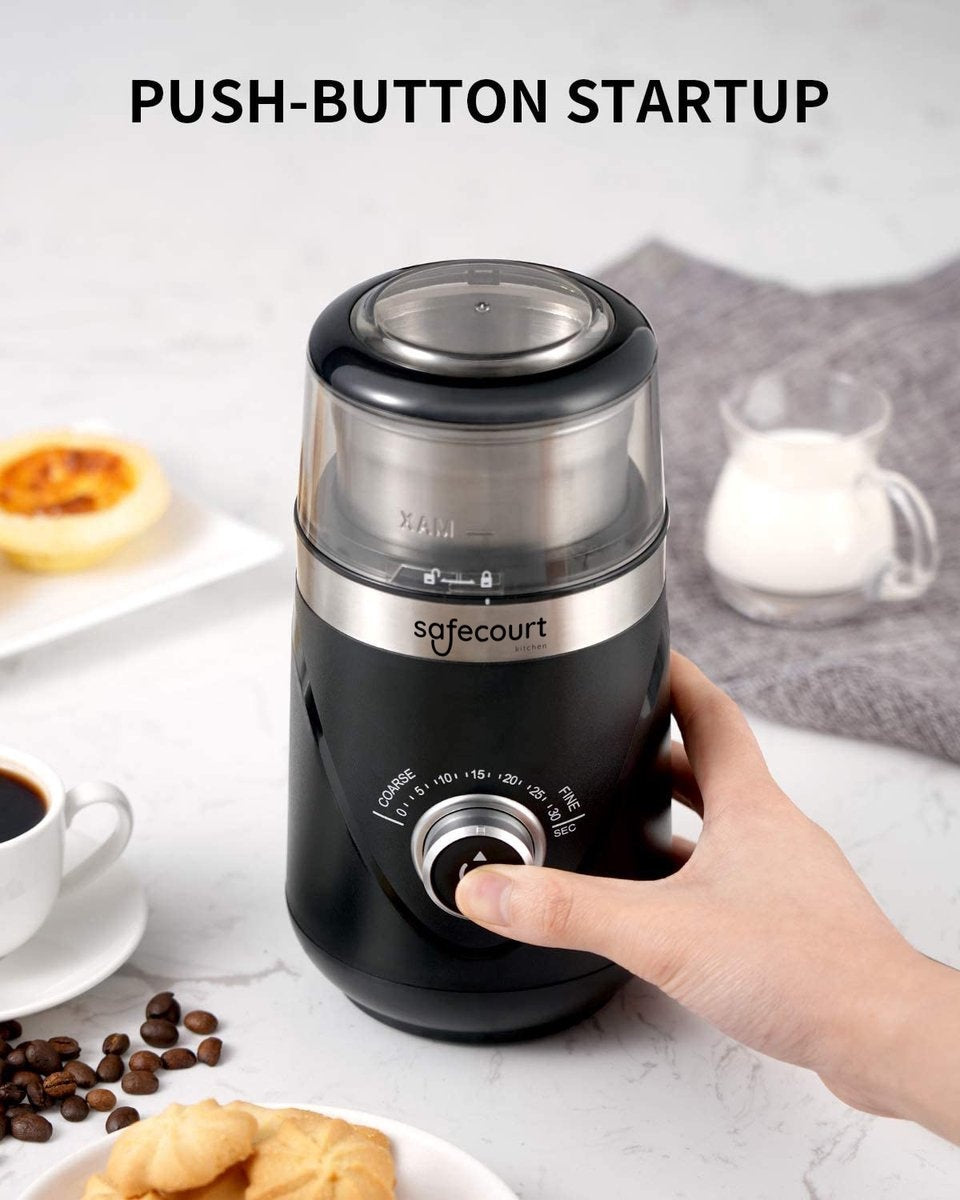Safecourt Kitchen Elektrische Koffiemolen pro - Hoogwaardige Elektrische Koffiemolen - Zwart