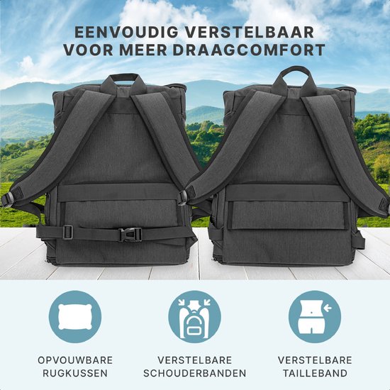 Jake en Jacky Hondenrugzak - Hondentas - Draagzak Hond - Honden Draagtas - Katten Rugzak - Reistas Kat - Tot 8 kg - Zwart