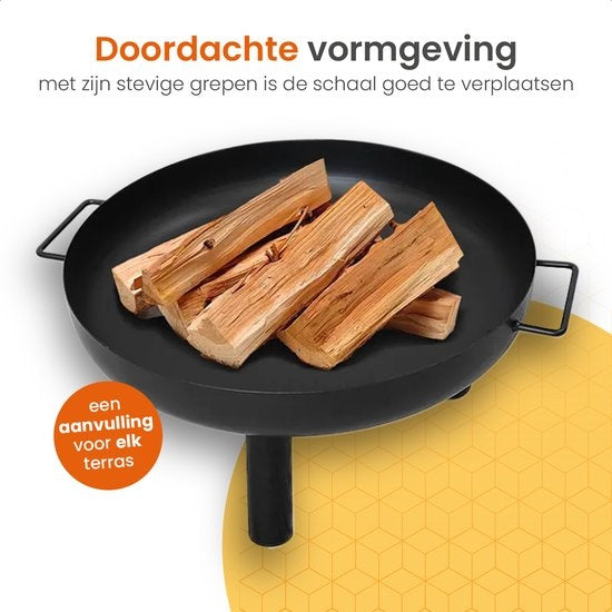 Goliving Vuurschaal Voor Buiten - Vuurkorf - Tuinhaard - Sfeerhaard - Terrasverwarmer - Staal - Ø 60cm