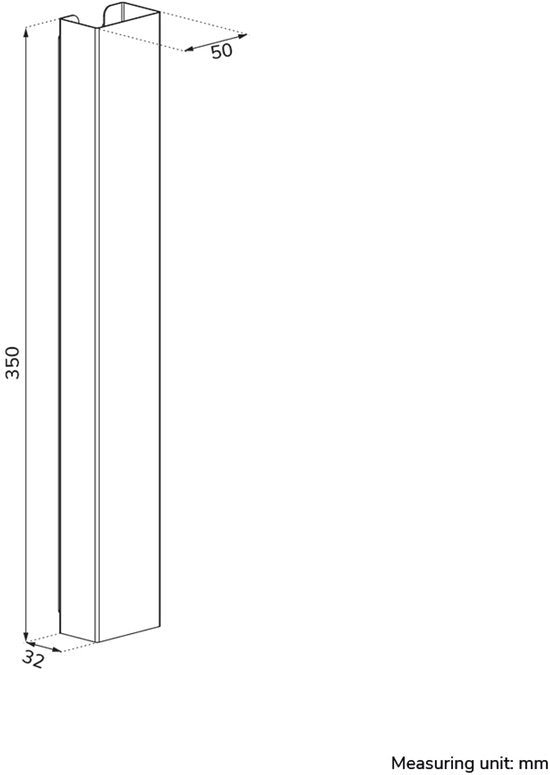 Kabelgoot neomounts magnetische bevestiging