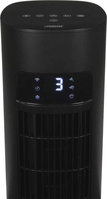 Princess Smart Aircooler – App & Afstandsbediening - Luchtkoeler – 3L Waterreservoir – 3 Standen Oscillerend – 60W – 358670 - Zwart
