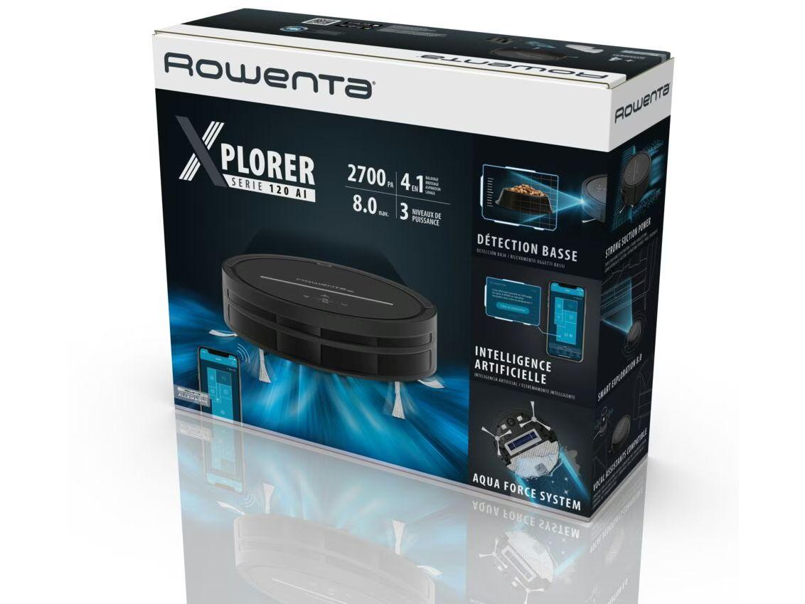 Rowenta X-Plorer AI Robotstofzuiger - Lasernavigatie en Dweilfunctie - 340 x 97 mm - Zwart