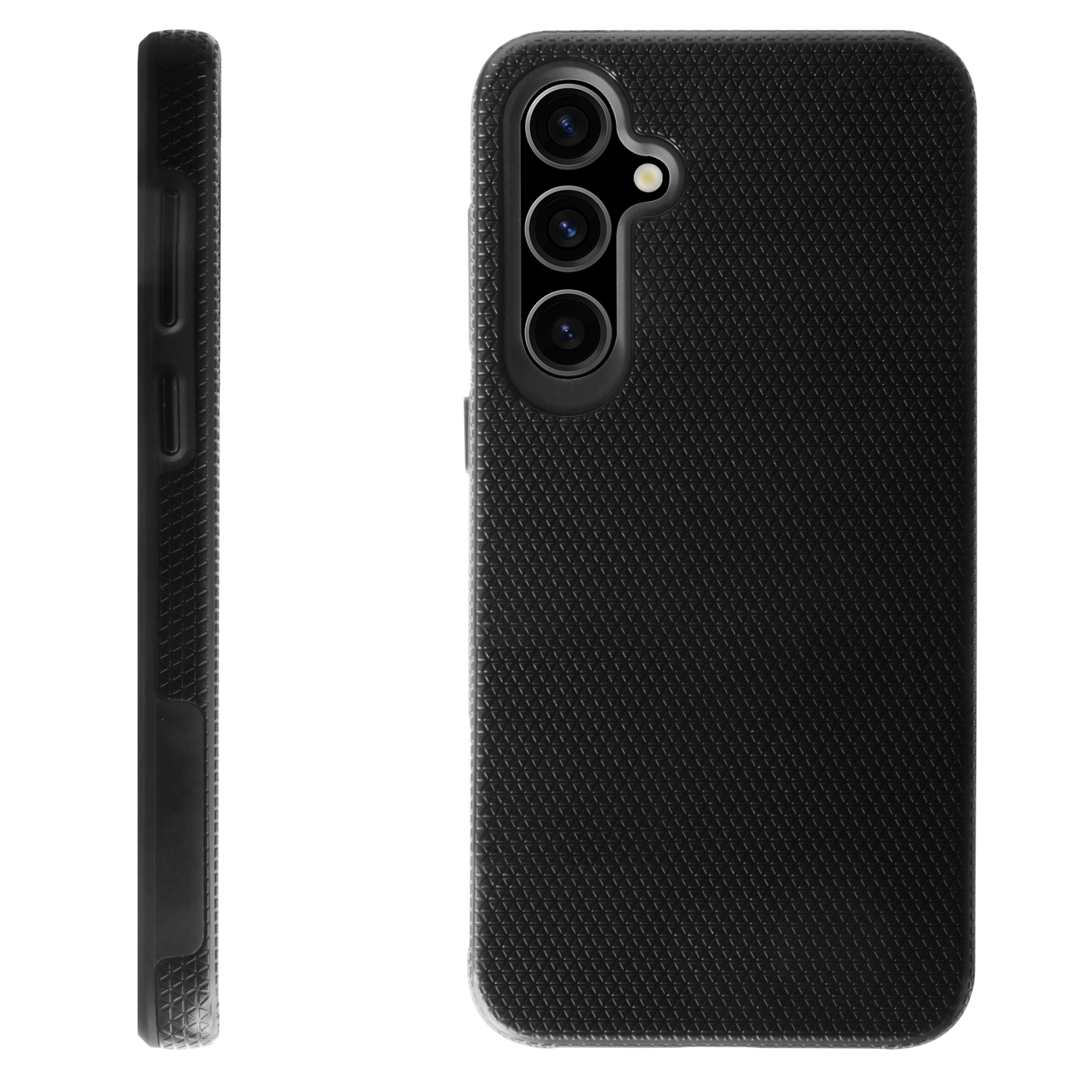 BeHello Samsung Galaxy A55 Grip Case Zwart – Antislip Bescherming en Schokabsorberend Hoesje