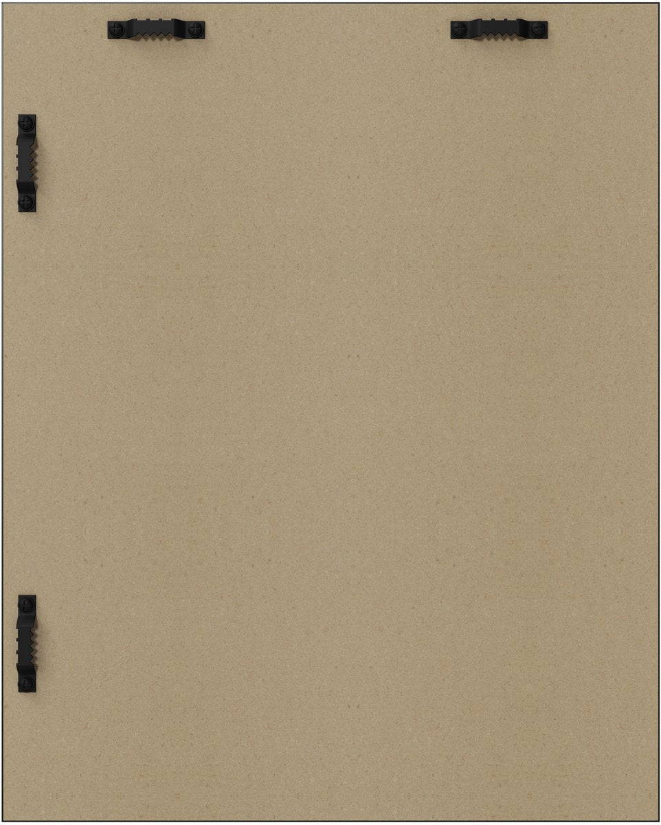 tectake® Wandspiegel Elina - 40,6 x 50,8 cm - Zwart - Rechthoekig Kunststoflijst