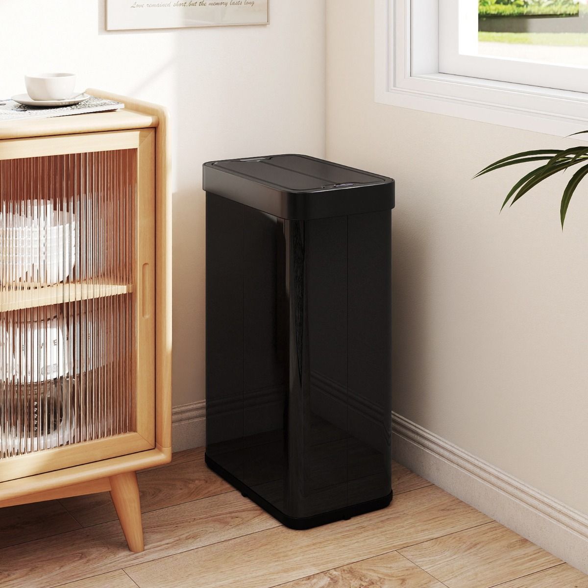 Coast Sensor Prullenbak - automatische opening en sluiting - 60 liter - zwart