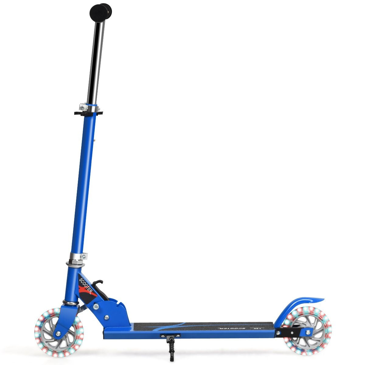 Coast Opvouwbare Kinderstep - LED Verlichte Wielen - Hoogte Verstelbaar 63-86,5cm - Blauw
