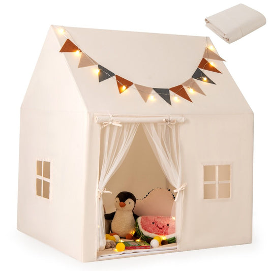 Coast Speeltent voor Kinderen - Incl. Lichtsnoer - 123 x 107 x 137 cm - Beige