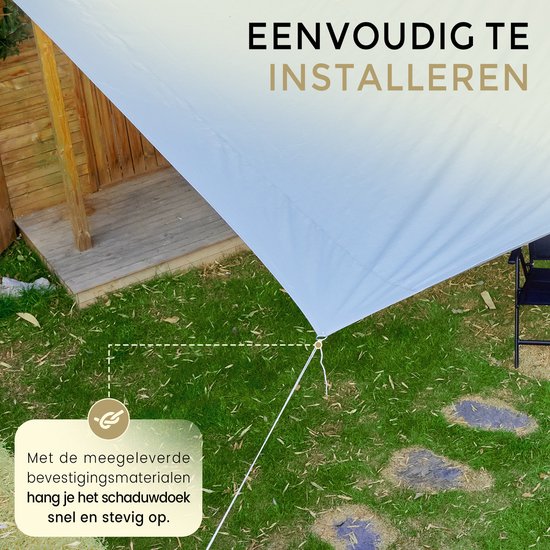 O'DADDY® Schaduwdoek 4x3m Rechthoek - Zonnezeil - Schaduwnet - Luifel Met Bevestiging Materiaal - Waterbestendig - UV30 Zonwering - Donkergrijs