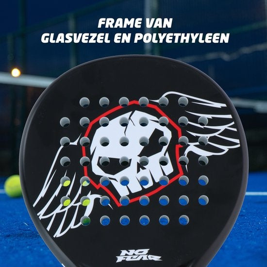 No Fear Padel Racket - Lichtgewicht Padelracket - Zwart