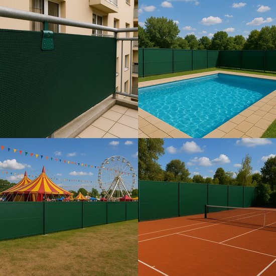 Practo Zichtdoek - Privacydoek - 1,8m x 10m - groen