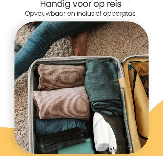 Goliving kledingstomer - Handstomer voor kleding/textiel/stof - Stoomstrijkijzer - Handstoomreiniger - Handstomer - Opvouwbaar - Incl. Reis-etui - Groen