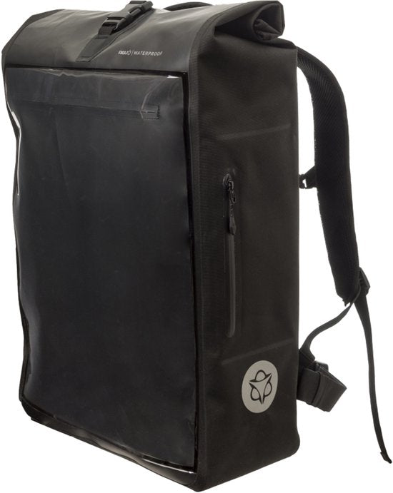 AGU Shelter - Koerier Rugzak - Fietskoerier Backpack - 40L - 100% Waterdicht - 3M Reflectie - 14 inch Laptopvak - Zwart