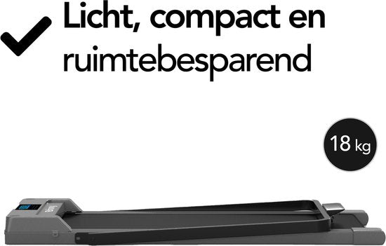 Brixy Loopband voor Thuis - Bluetooth - 1-10 km/u - Inklapbaar - 120 x 53 x 12 cm - Antraciet - Zwart