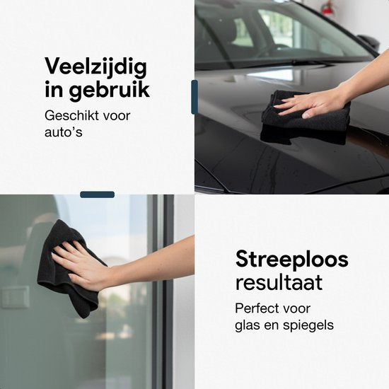 Luft ultra absorberende Microvezel Droogdoek - 60 x 80 - Badkamer en Auto - Microvezeldoekjes - Sterk - Zwart - 1300 GSM