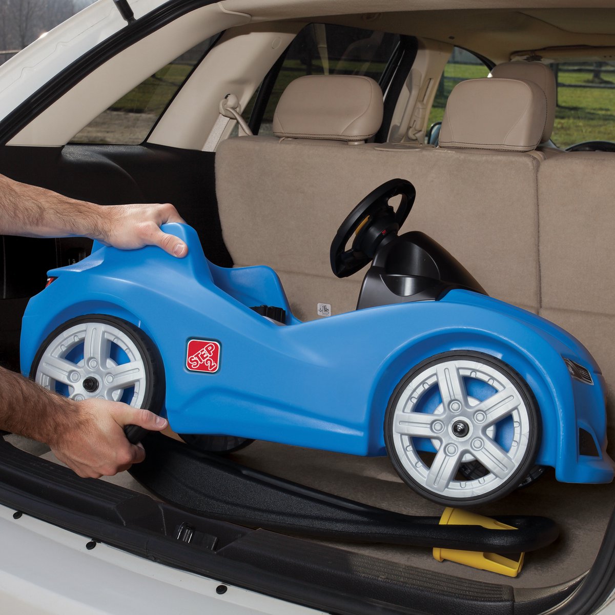 Step2 Whisper Ride Cruiser Loopwagen in Blauw - Duwauto / Loopauto met duwstang - Voor kinderen vanaf 1,5 jaar