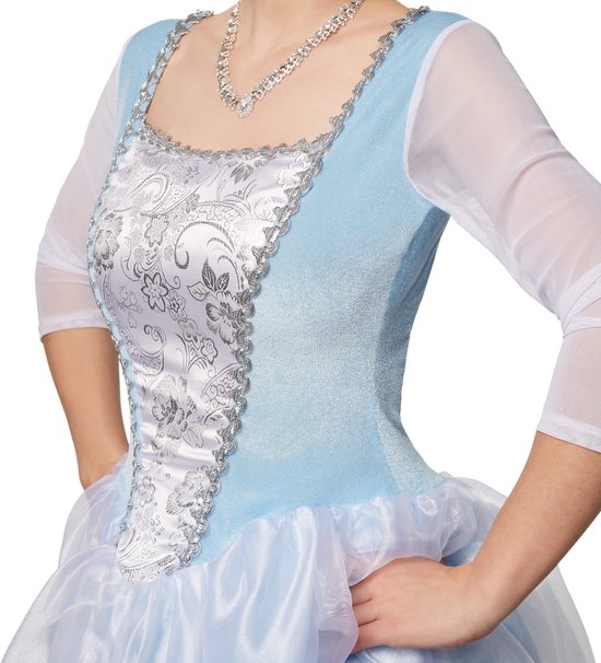 Dressforfun Sierlijke prinsessenjurk Cinderella M - verkleedkleding kostuum halloween verkleden feestkleding carnavalskleding carnaval feestkledij partykleding - 301884