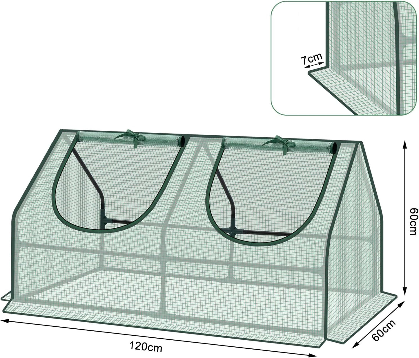 Woltu Foliekas - 120 x 60 x 60 cm - Groen