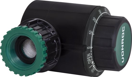 VONROC Watertimer – Mechanisch (geen batterijen nodig) – Instelbaar 0 - 120 min – Met metalen filter