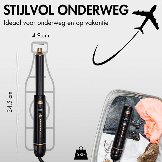 Sansbeauté® 4-in-1 Airstyler - Multistyler - Föhnborstel Kort Haar - Haarkruller - Haarstyler - Haardroger - Warmteborstel - Krulborstel - Krultang - Haarstijler - Hairwrap - Stijlborstel - 5 in 1 Hairstyler