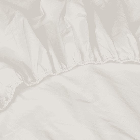 Kayori Shizu Topper Hoeslaken Jersey - 90-100x200-220cm - Matrasdikte 12 cm - Biologisch Katoen - Offwhite