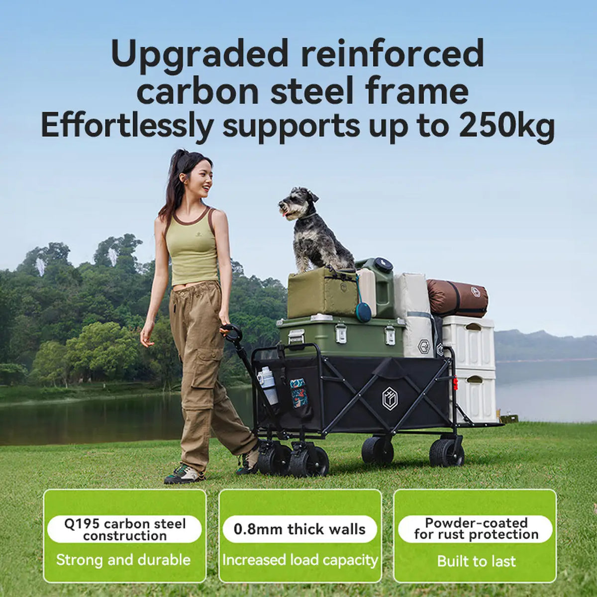 Ochama Off-Road Bolderkar 150L - Achterklep - Belastbaar tot 260 kg
