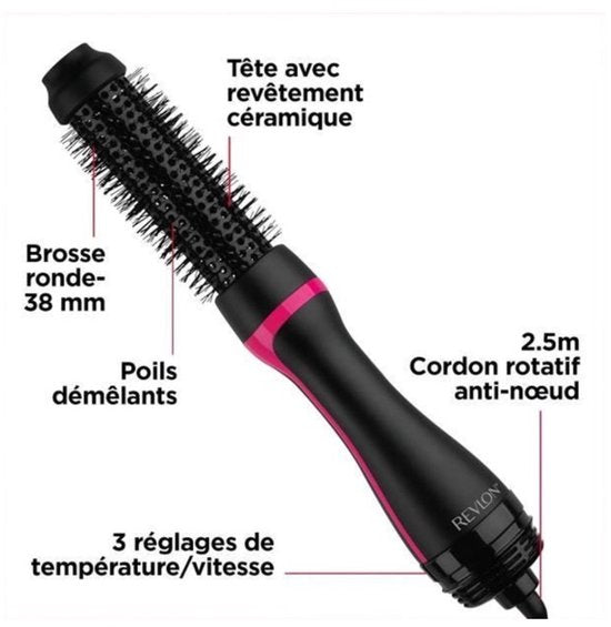 Revlon - Tools One Step Style Booster - Volume borstel en Föhnborstel in 1 (2 in 1) - 38 mm diameter - Ceramische coating